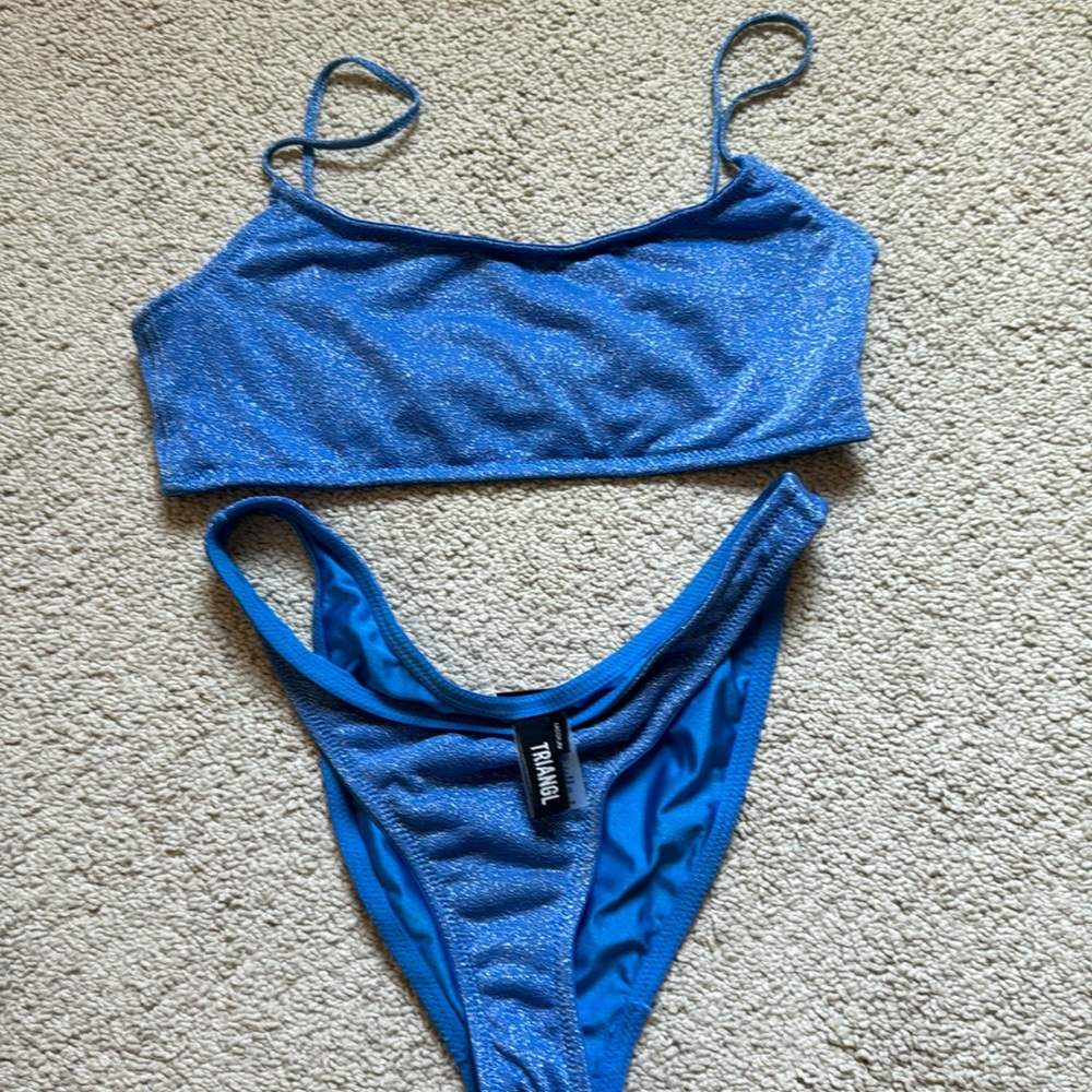 Triangl Swimwear- Blue Sparkle Set